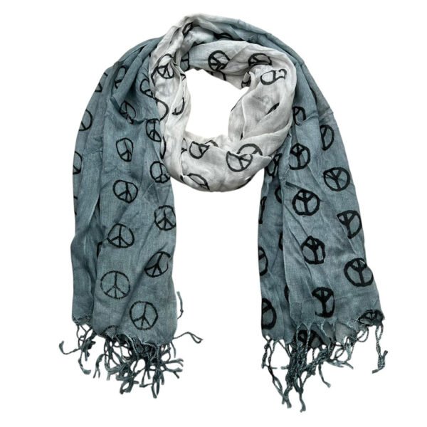 Grey Printed Viscose Scarf Grey Printed Viscose Scarf