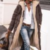 Solid Color Hooded Long Coat