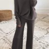 Solid One Shoulder Knit Suit