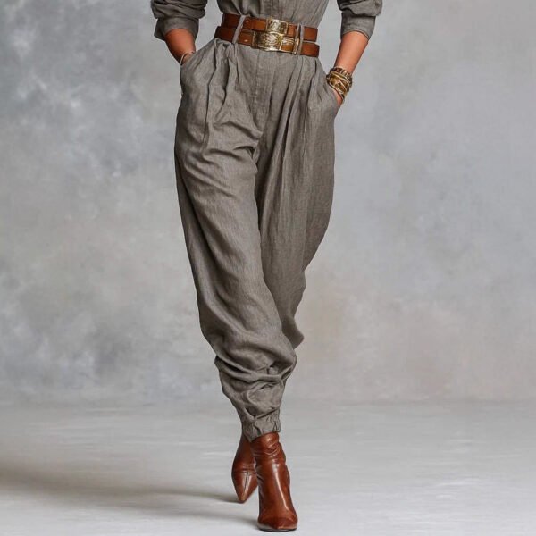 Long-sleeved Lapel Jumpsuit Long-sleeved Lapel Jumpsuit