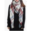 Brown Plaid Tassel Scarf