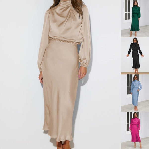 Satin Halterneck Dress