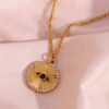 Minimalist Black Eyes Necklace