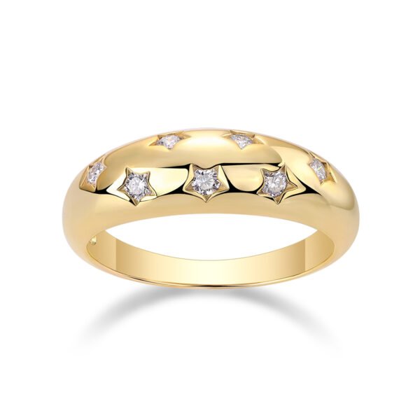 Silver Moissanite Rings