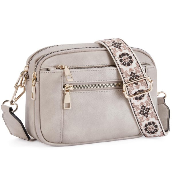 Triple-Zipper Crossbody Bag