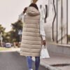 Solid Color Sleeveless Down Jacket