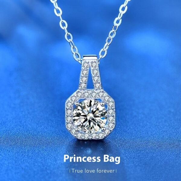 Moissanite Sterling Silver Necklace