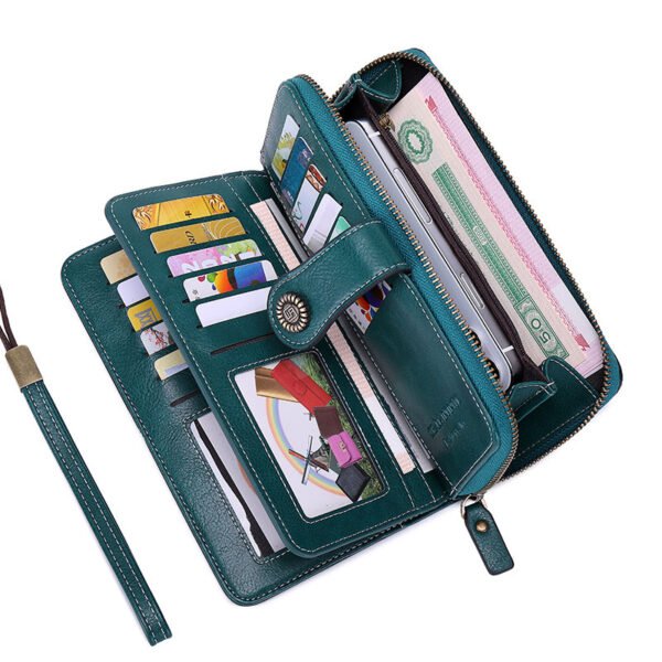 RFID Blocking Long Zipper Wallet