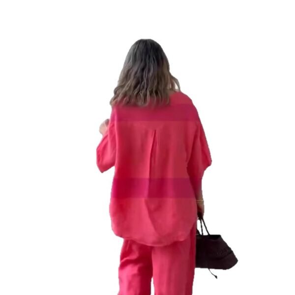 Solid Cotton Linen Trousers Solid Cotton Linen Trousers