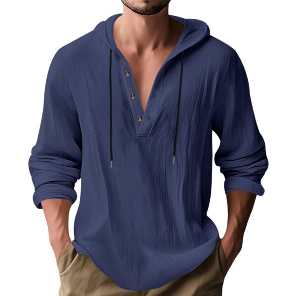 Hooded Cotton Linen Shirt
