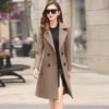 Knee-Length Tweed Coat