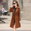 Knee-Length Tweed Coat