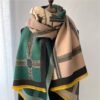 Contrast Color Artificial Cashmere Scarf Contrast Color Artificial Cashmere Scarf