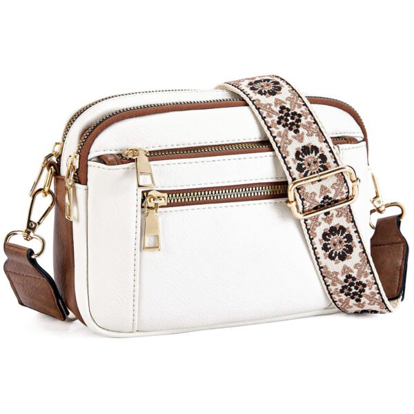 Triple-Zipper Crossbody Bag