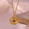 Minimalist Black Eyes Necklace