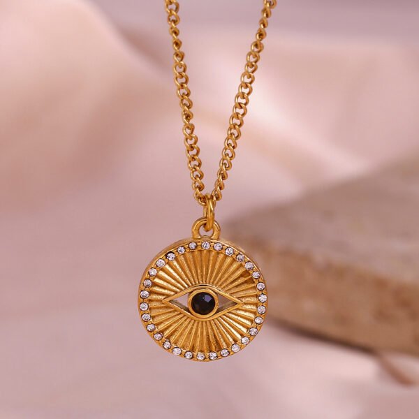Minimalist Black Eyes Necklace