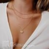 Hammered Coin Layered Necklace Set