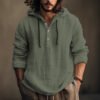 Hooded Cotton Linen Shirt