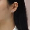 Platinum-Plated Moissanite Studs