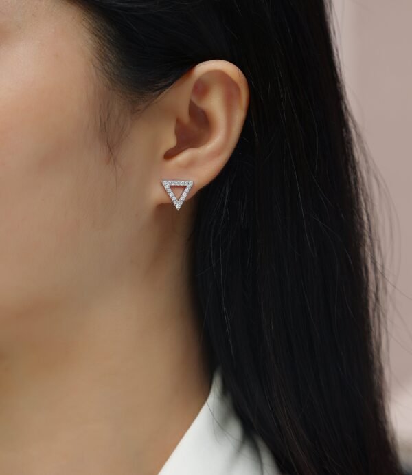 Platinum-Plated Moissanite Studs