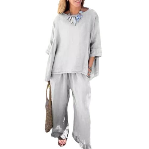 Cotton And Linen Trousers