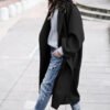 Solid Casual Long Jacket Solid Casual Long Jacket