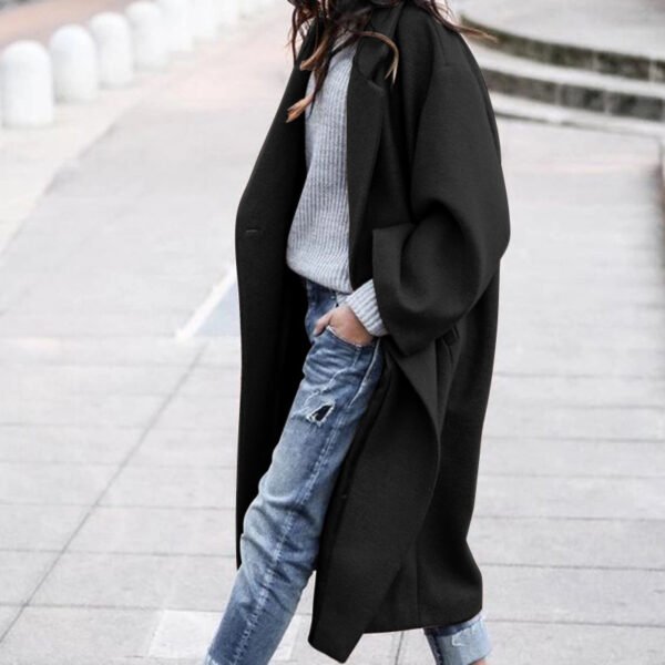 Solid Casual Long Jacket Solid Casual Long Jacket