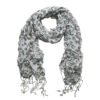 Black & White Print Viscose Scarf