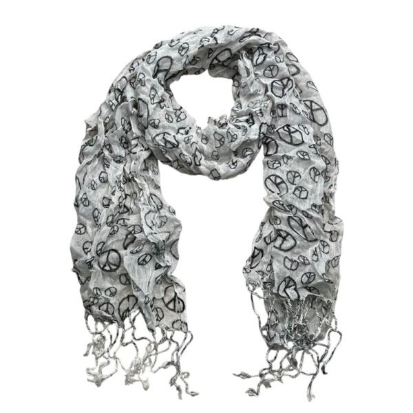 Black & White Print Viscose Scarf