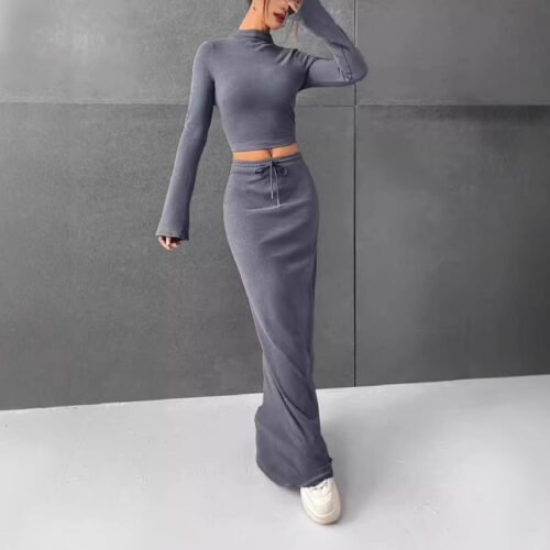 Loose Long Sleeve Dress Set