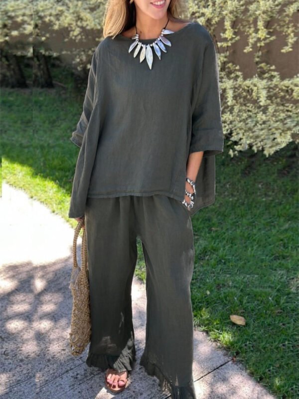 Cotton And Linen Trousers