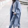 Solid Casual Long Jacket Solid Casual Long Jacket