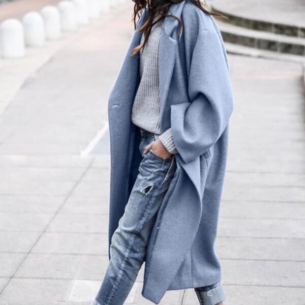 Solid Casual Long Jacket Solid Casual Long Jacket