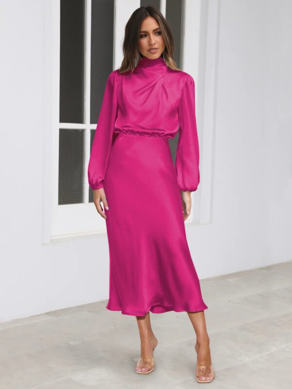 Satin Halterneck Dress