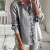 Striped Ruffle Blouse Striped Ruffle Blouse