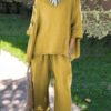 Cotton And Linen Trousers