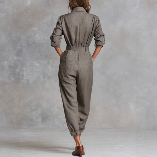 Long-sleeved Lapel Jumpsuit Long-sleeved Lapel Jumpsuit
