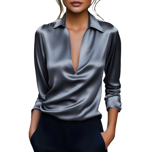 V-Neck Long Sleeve Blouse V-Neck Long Sleeve Blouse