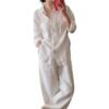 Linen-cotton White Set