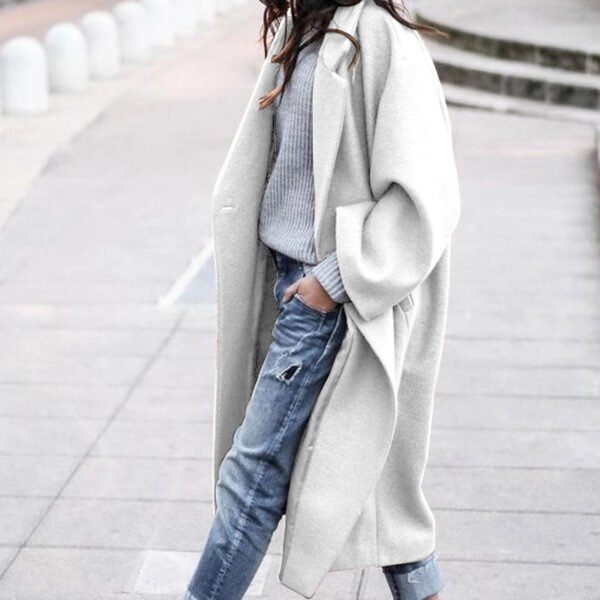 Solid Casual Long Jacket Solid Casual Long Jacket