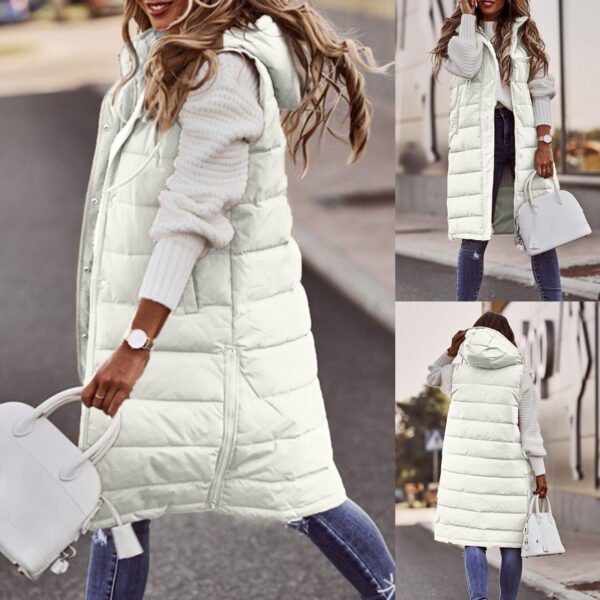 Solid Color Sleeveless Down Jacket