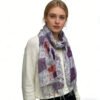 Purple Printed Viscose Scarf