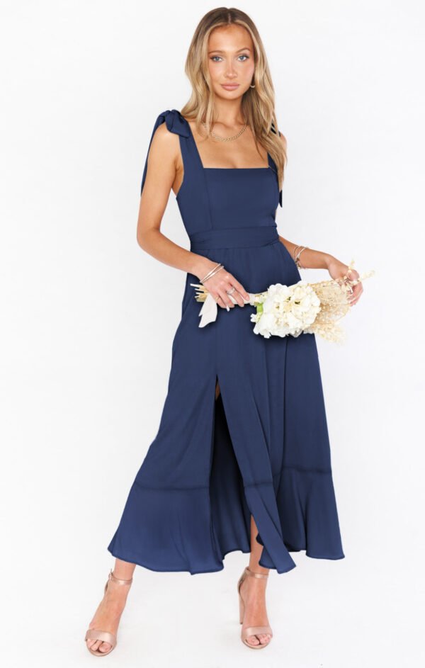 Temperament Suspender Split Dress
