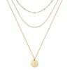 Hammered Coin Layered Necklace Set