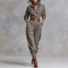 Long-sleeved Lapel Jumpsuit Long-sleeved Lapel Jumpsuit