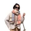 Contrast Color Artificial Cashmere Scarf Contrast Color Artificial Cashmere Scarf