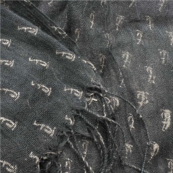 Black Printed Viscose Scarf Black Printed Viscose Scarf