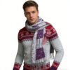 Purple Printed Viscose Scarf