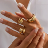 Golden MultiLayer Spiral Rings Golden MultiLayer Spiral Rings