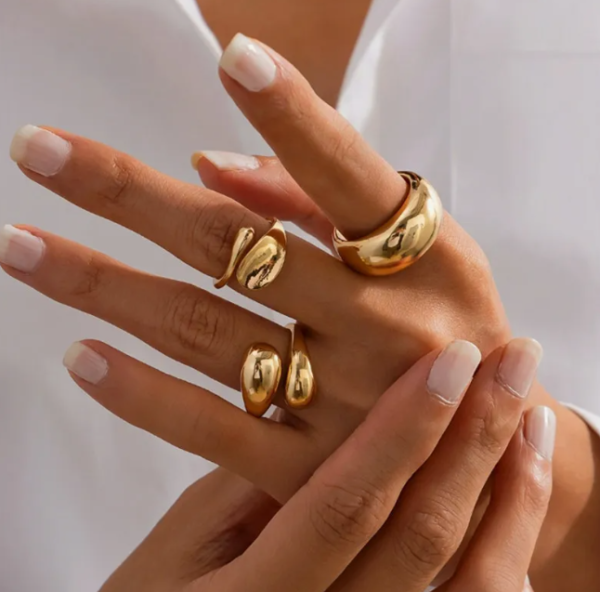 Golden MultiLayer Spiral Rings Golden MultiLayer Spiral Rings